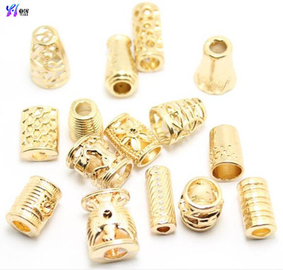 gold metal zinc alloy bell end stopper